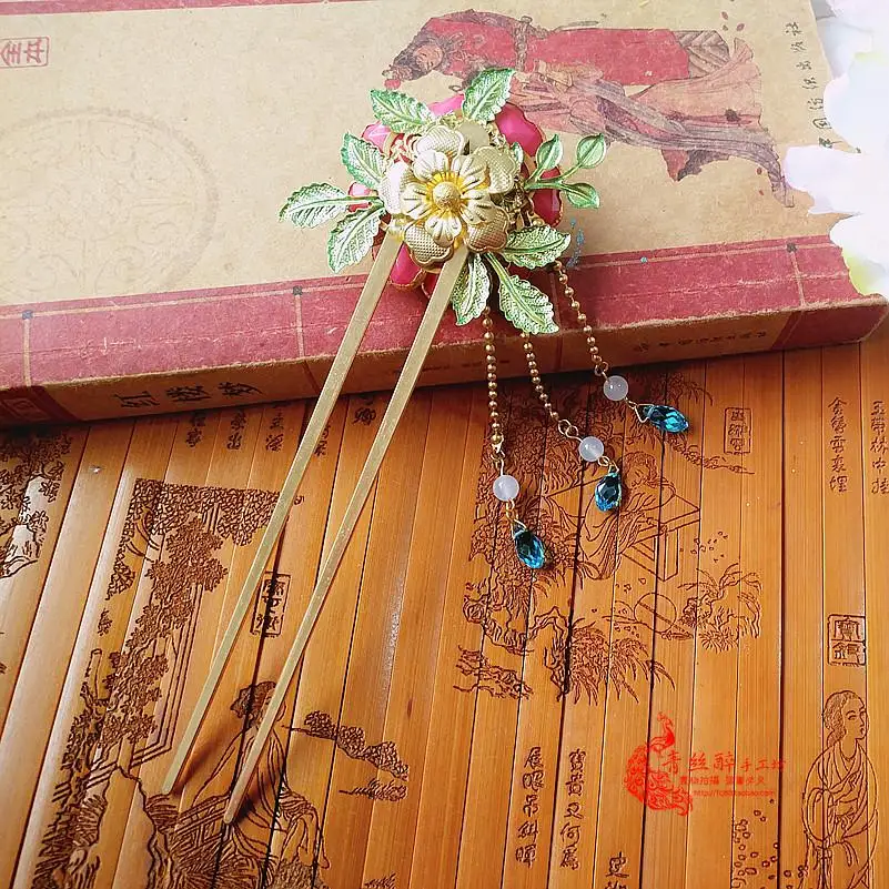 Медная заколка для волос ручной работы косплея аниме Akatsuki no Yona Шпилька ушей