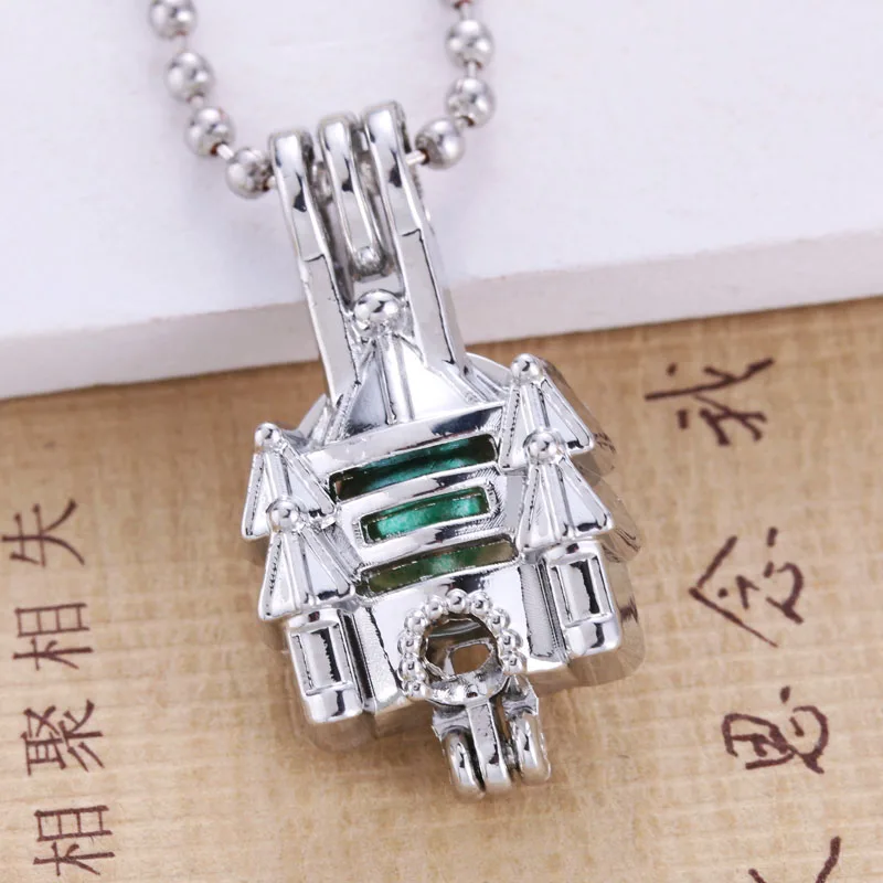 6 шт. яркая жемчужная клетка в виде замка ювелирные изделия для бусин подвеска