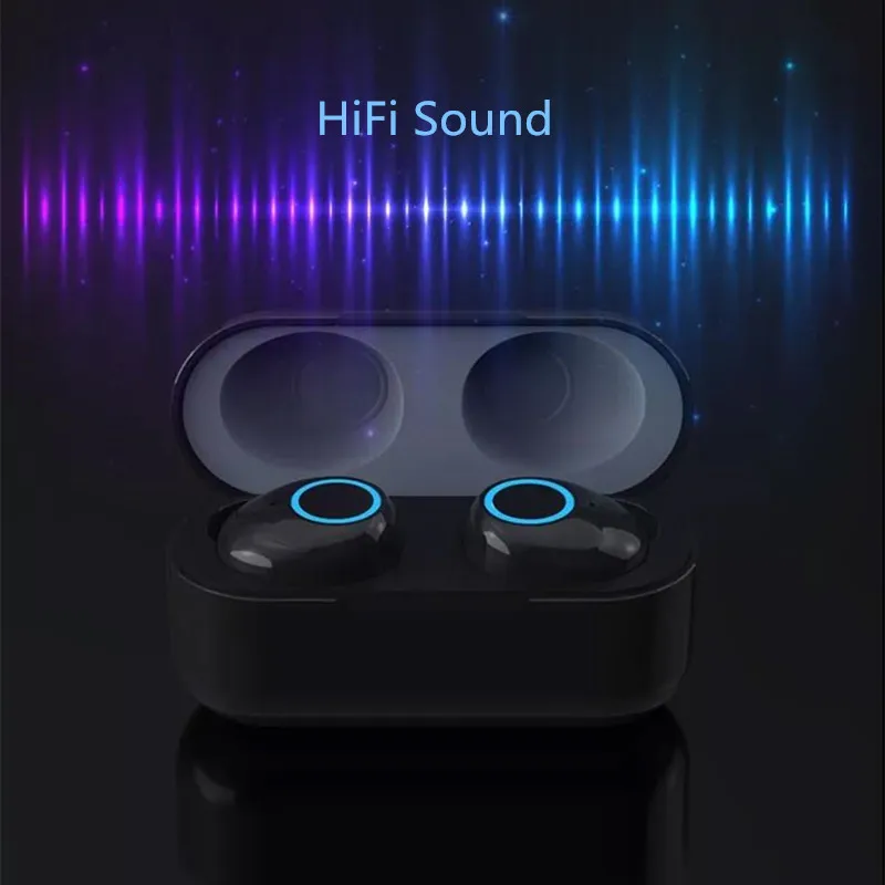 H101 TWS беспроводные Bluetooth наушники BT V5.0 бинауральные наушники стерео микрофон вкладыши с зарядным устройством