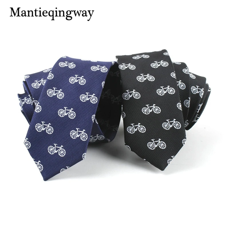 Mantieqingway 5 см Повседневный галстук бабочки для худых велосипед Мужчин узор Gravatas