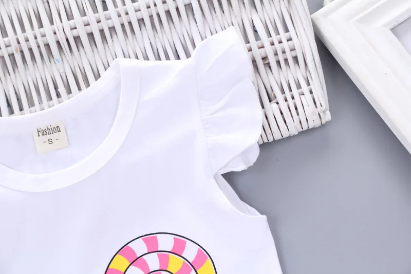Комплекты летней одежды для новорожденных девочек комплект с рисунком конфет