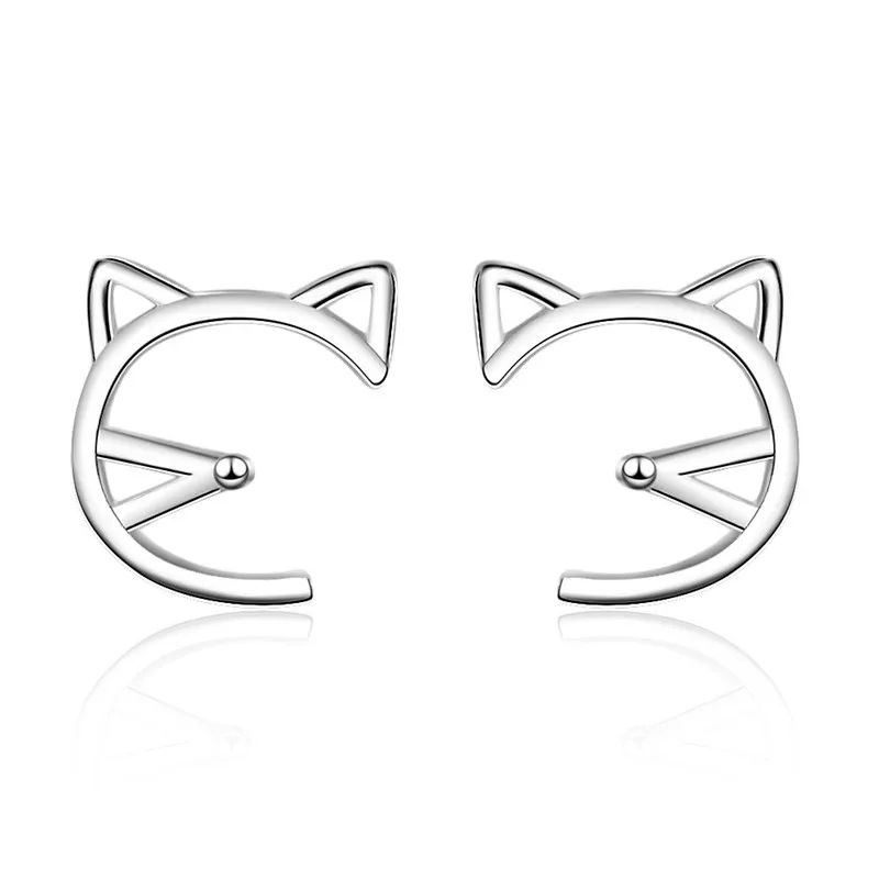 DANZE модные женские туфли кошка серьги мультфильм милый женский серебряный Клош