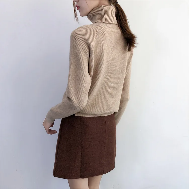 High Quality Thick Warm Turtleneck Sweater Women 2018 Autumn Winter Knitted Femme Pull Elastic Soft Pullover Solid | Женская одежда