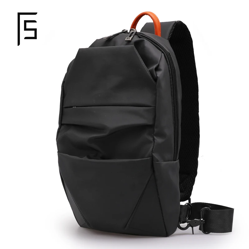 FYUZE New Multifunction Crossbody Bags Men Waterproof Nylon Chest Pack Short Trip Messengers Chest Bag Shoulder Bag Male
