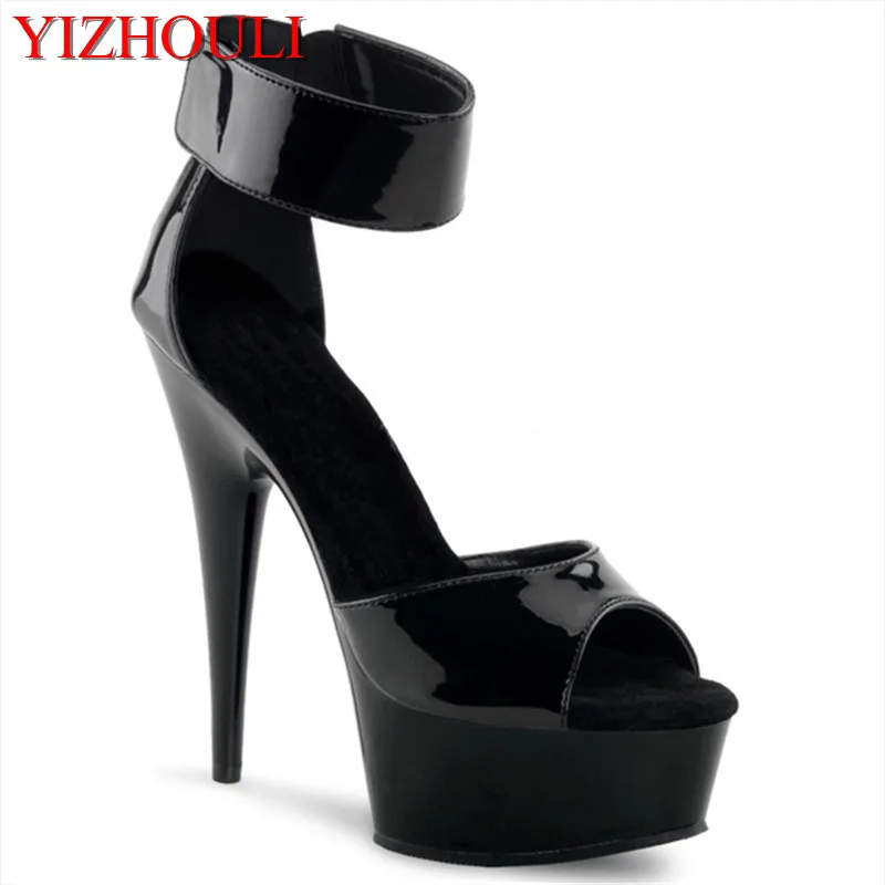 6 inch Pointed Stiletto high heels Open Toe womens Shoes 15cm high-heeled sandals platform pole dancer shoes