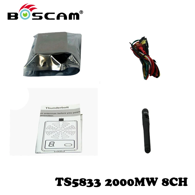 Оригинал Boscam TS5833 2000 МВт 8-канальный 5.8 ГГц FPV беспроводные Видео AV Аудио-Видео