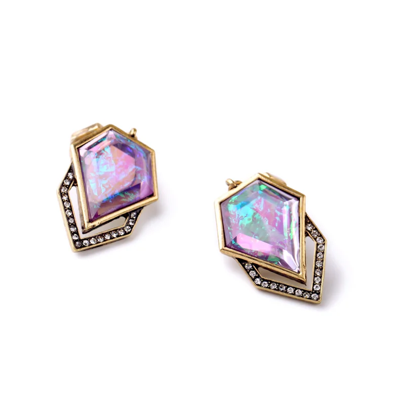 Женские Геометрические серьги Dazzle брендовые дизайнерские свисающие с имитацией