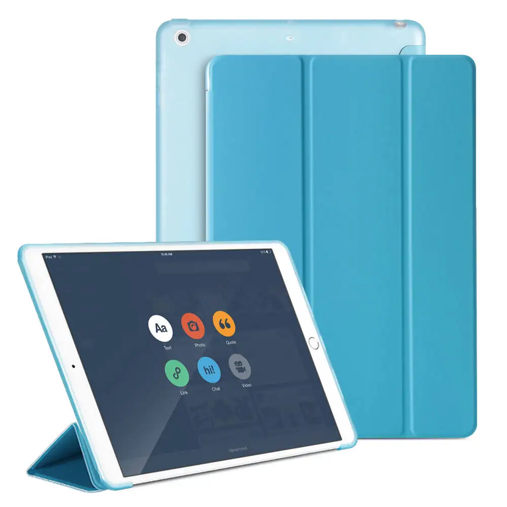 Чехол для iPad 9,7 Мягкий силиконовый чехол смарт-чехол подставка держатель для нового iPad 9,7 чехол A1822 A1954 A1893