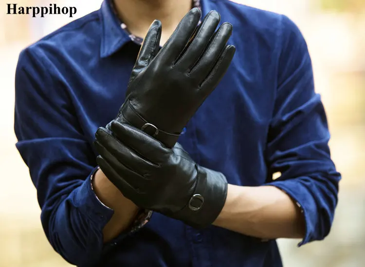 Женские утепленные перчатки из натуральной овечьей кожи на осень и зиму |