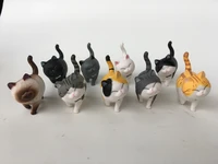9pcslot mini cat kawaii actoys japan anime lovely bells cat holiday gift action figure collectible model toys for kids