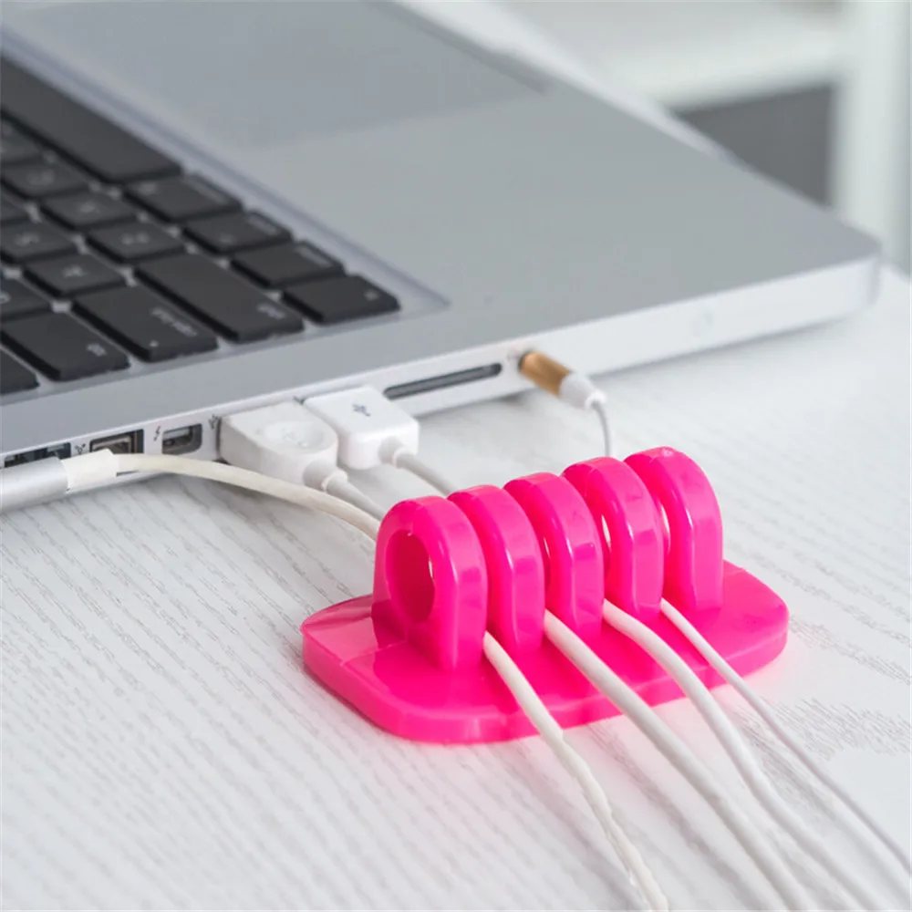 Multifunctional colorful hub Wire plug organizer Power cord buckle cable Self-adhesive winder | Электроника