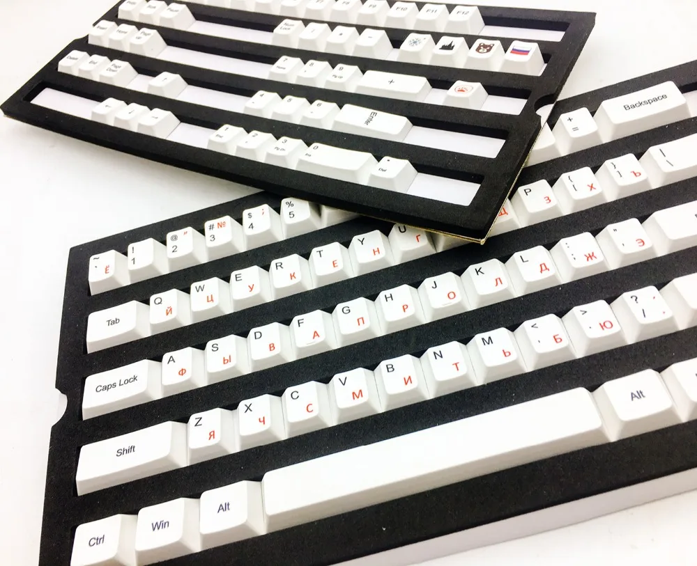 104 клавиши японская Корейская русская Сублимация краски PBT Keycap ANSI OEM профиль для