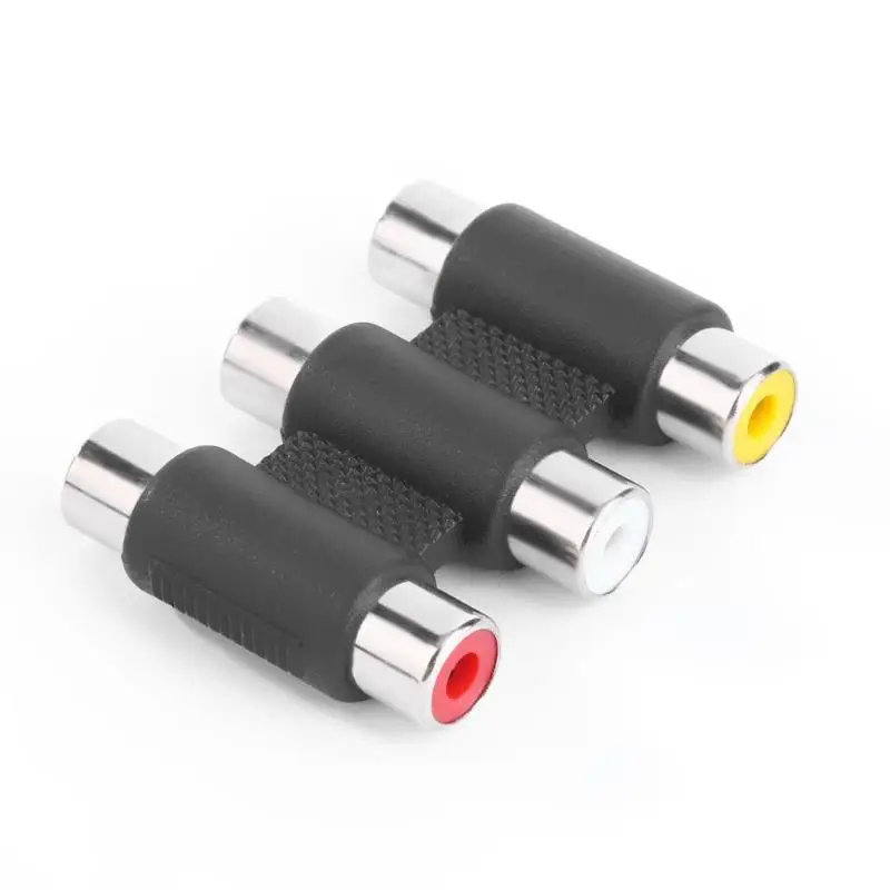 3RCA переходник с гнезда на гнездо AV видео аудио адаптер Кабельный