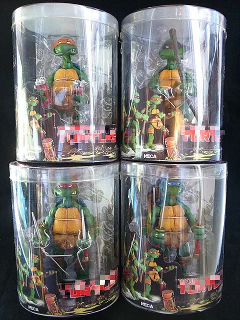 4 шт./компл. NECA 5 дюймов(14 см) с черепашками-красная роза ленты разных диапазонов ПВХ фигурка коллекционная игрушка - Цвет: Color band no box