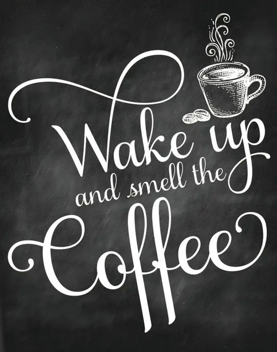 Фото Будильник и запах украшение меню кофейного дома классический винтажный Плакат
