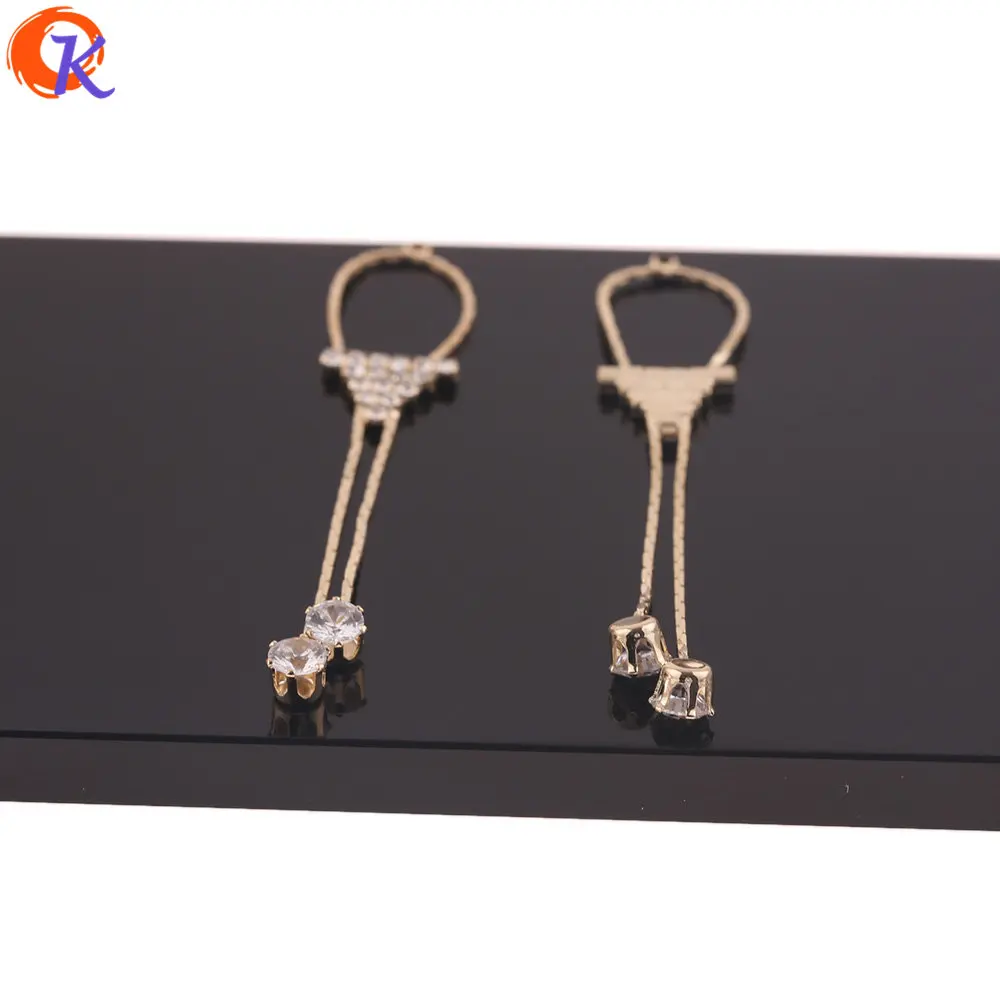 

Cordial Design 20Pcs 13*75MM Jewelry Accessories/DIY Earrings Making/Rhinestone/Genuine Gold Plating/Hand Made/Earring Findings