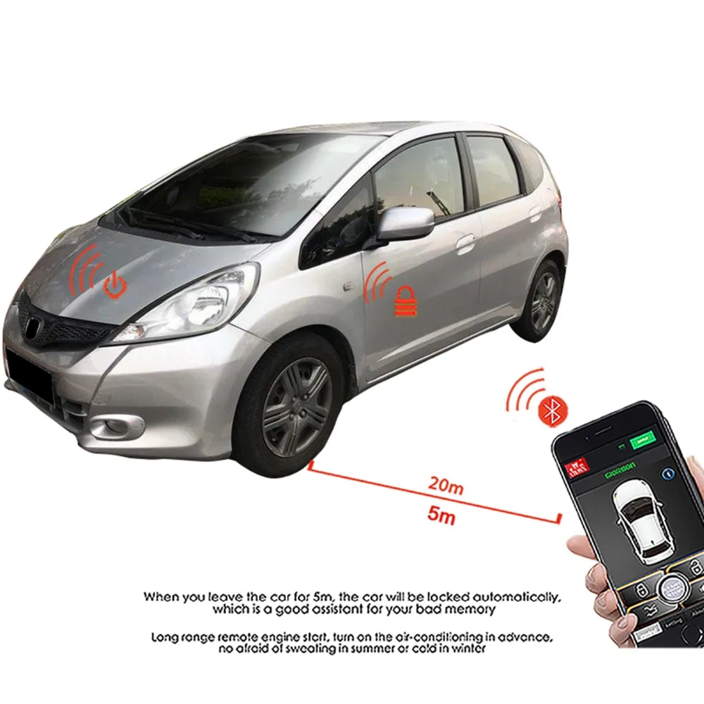 Подходит для 13 автомобильных аксессуаров без ключа удобная система PKE Phone APP