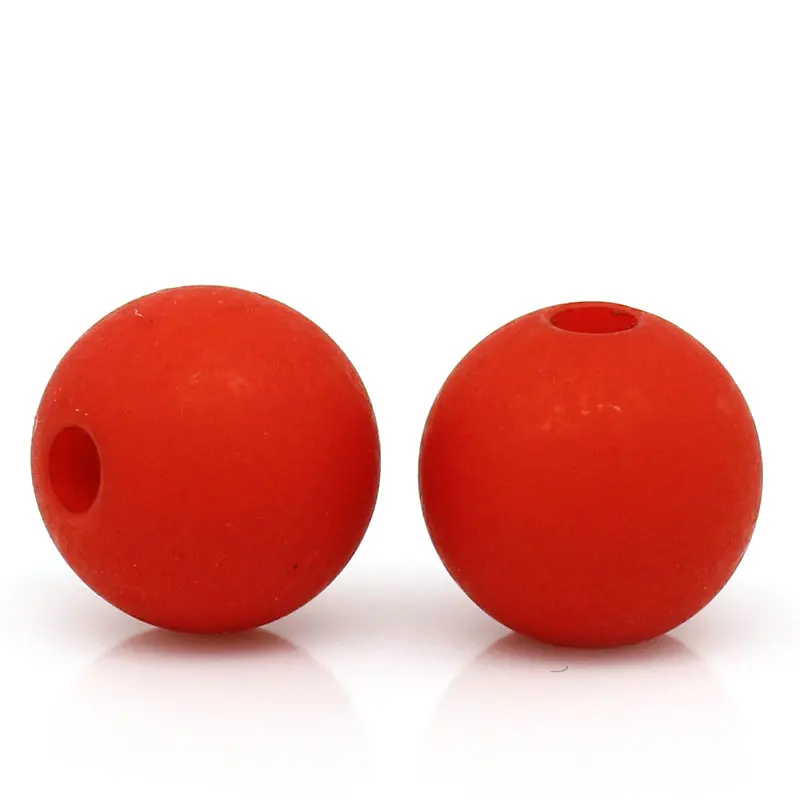 Новинка 300 шт Акриловые Матовые красные круглые шарики разделительные бусины