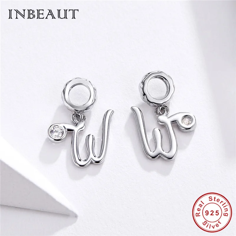 INBEAUT 100% реальные фотообои серебряные 26 английских капитальных букв бусины