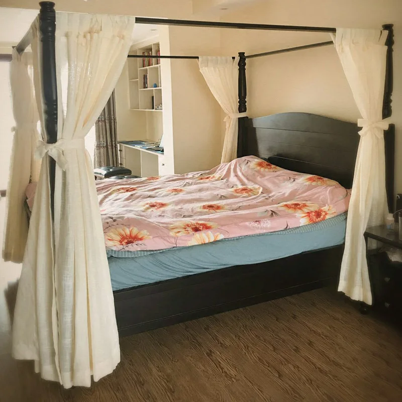 Занавески из плотной ткани для кровати в современном стиле | Дом и сад