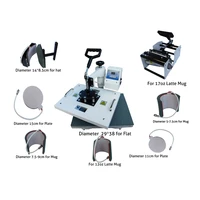 combo multifunction 8 in 1 heat press machine with ce approved for t shirtcapmugplatephone case