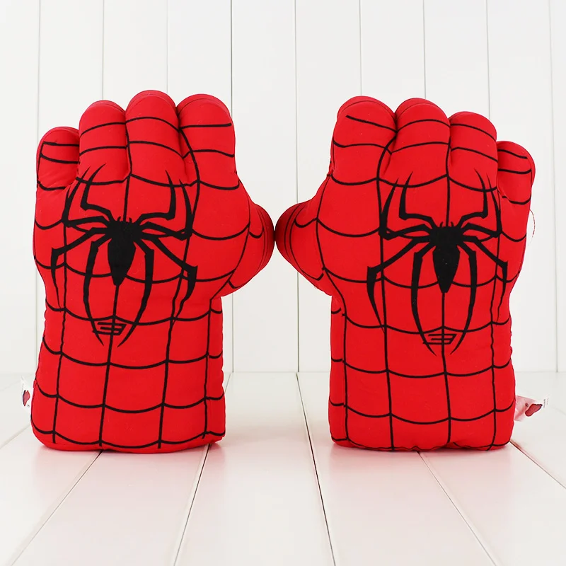 13 ''Super Hero плюшевые перчатки Невероятный Халк Железный Человек паук Smash руки