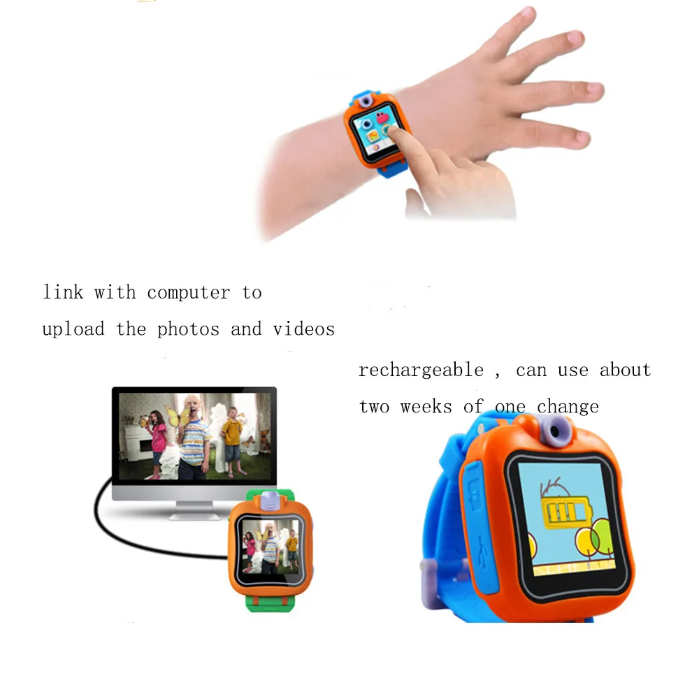 Игры Smart Watch 1.5 дюймов сенсорный экран Дети с виртуальными Cyber Pet Камера видео