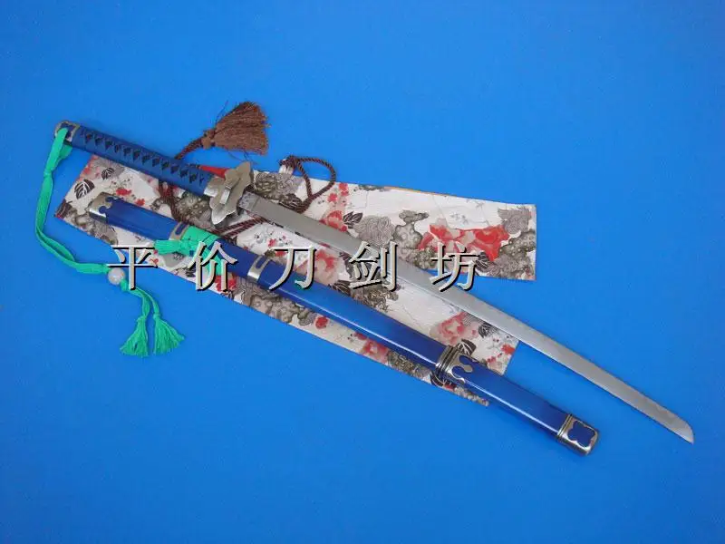 S0249 Аниме Синий эксорцист OKUMURA меч край Хамон W/Градиент Синий ножны 42"