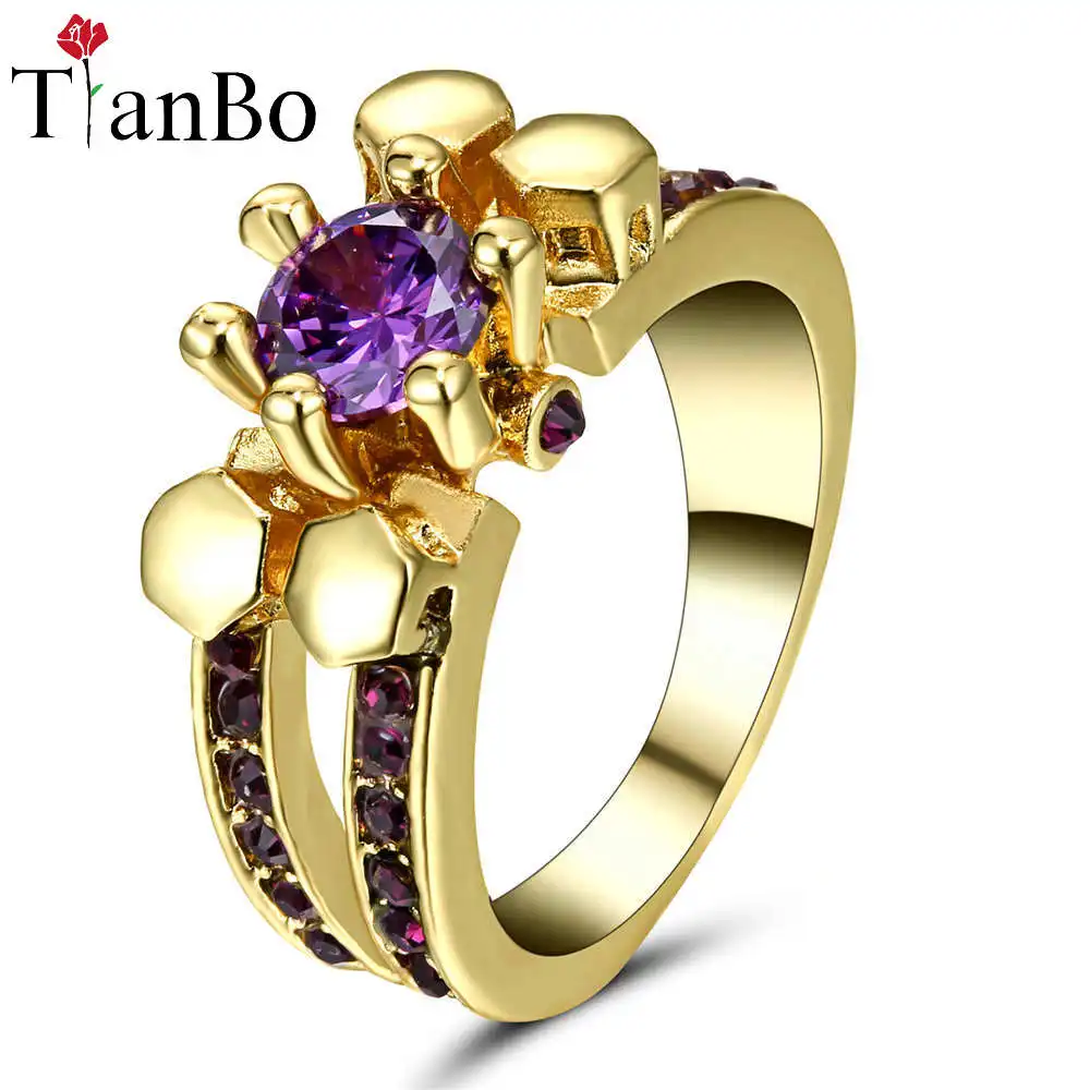 TianBo хорошее модное ювелирное изделие фиолетовое/небесно голубое CZ