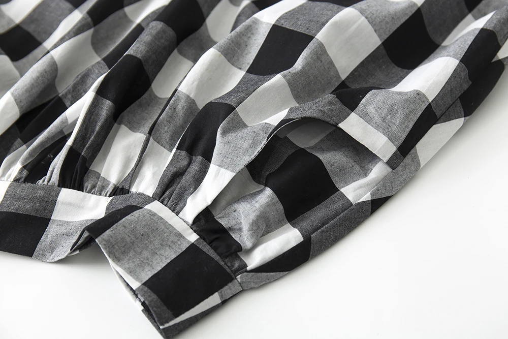 Candow/черная/белая пачка короткая юбка с высокой талией для девочек клетчатая