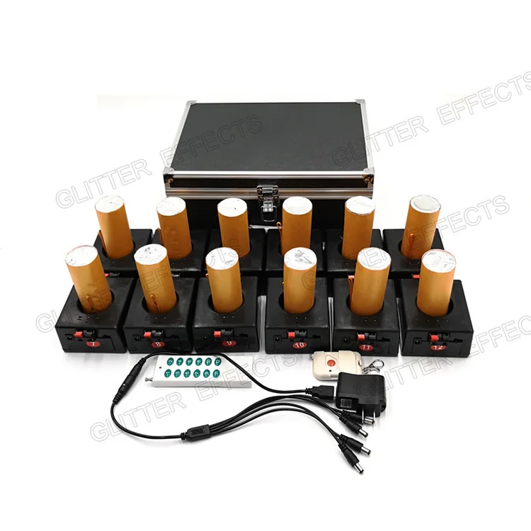 Дешево Приемник BD12, 12 каналов, перезаряжаемый, двойной пульт дистанционного управления, для фонтана, для свадьбы