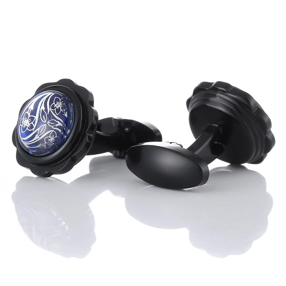 

Men'S Black Cufflinks Suit Shirt for Wedding Gifts Business Cuff Links Buttons Novelty Fashion Men Accessoriess Jewelry