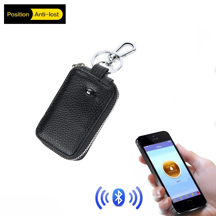 Мужской кошелек из натуральной кожи с защитой от потери ключей умный Bluetooth