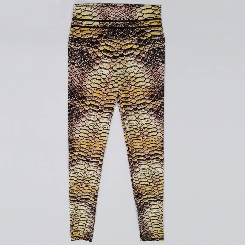 Высокая талия змеиные леггинсы с цифровым принтом Взрывные модели сексуальные