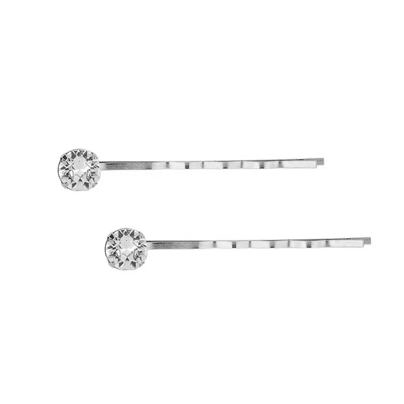 Small-Silver Stonefans 2 шт./упак. заколка для волос с кристаллами заколка для волос аксессуары для волос INS Hot Handmade Rhinestone заколки для волос набор для женщин - Окраска металла: Small-Silver