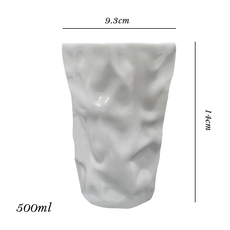 Креативная Складная белая керамическая утренняя кружка для кофе чая молока