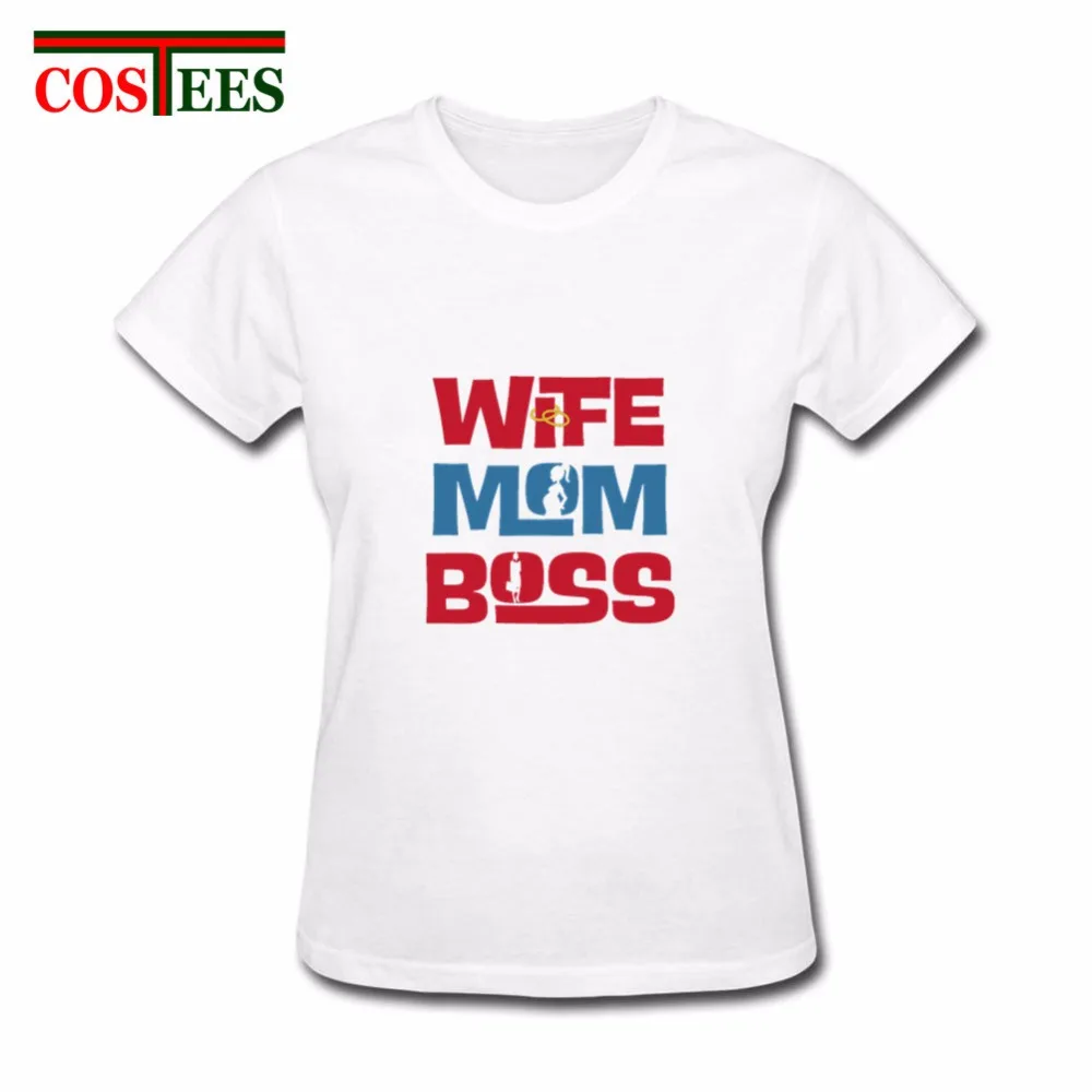 2018 Летняя женская футболка комическая жена мама босс Tumblr забавная Панк Одежда