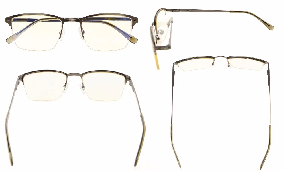 R15046 смешивания Eyekepper 4-пакет качество весной петли матовый металлический Рамки чтения Очки включены компьютер Очки+ 0.00-+ 4.00