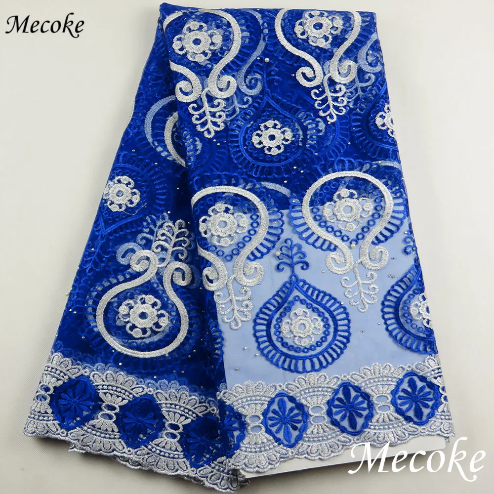 Selling african lace fabric Double color swiss voile heavy big design wholesale and retail 5 Yards Cotton France mesh Lace | Дом и сад