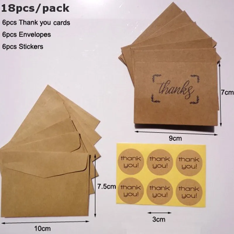 6 шт. винтажные открытки из крафт бумаги для дня рождения|Открытки и приглашения| |