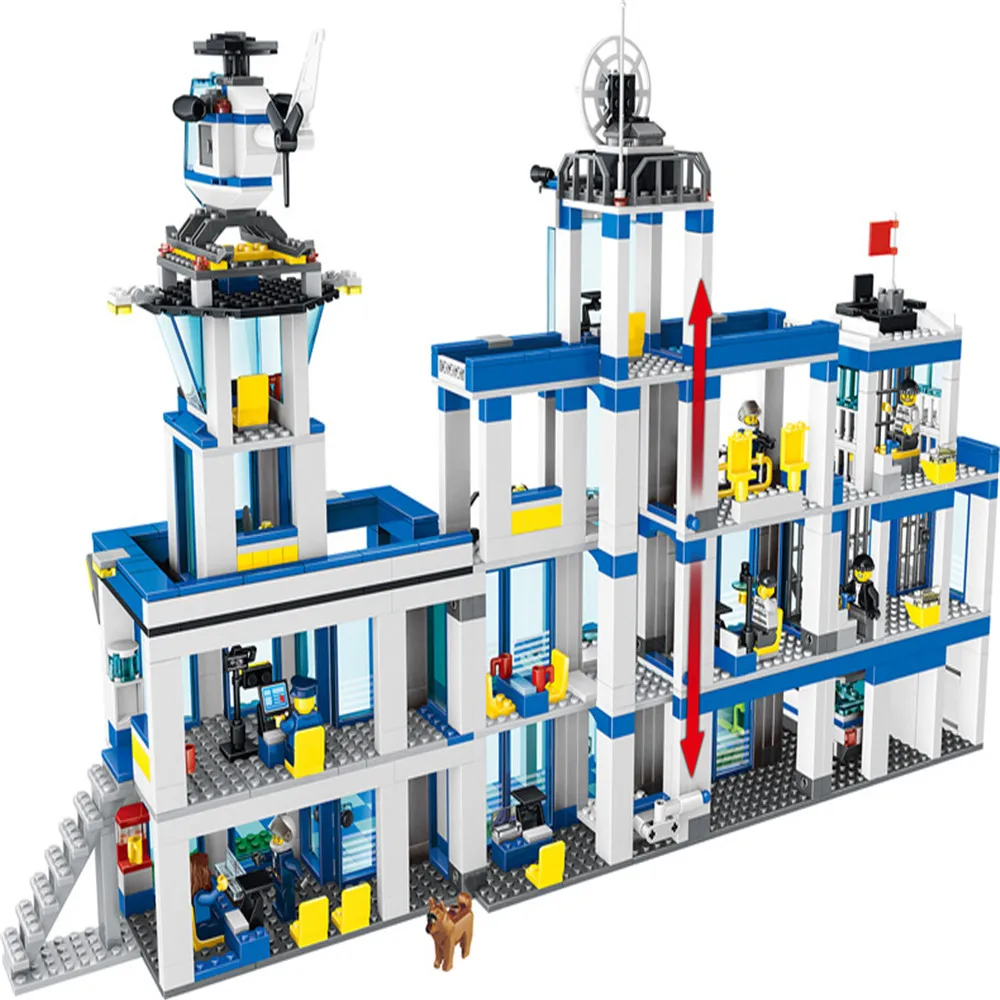 Legoed Развивающие игрушки для детей полицейский участок образовательные