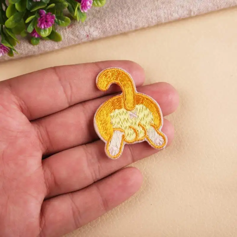 Милые Мультяшные животные задницы наклейки для одежды Швейные аксессуары