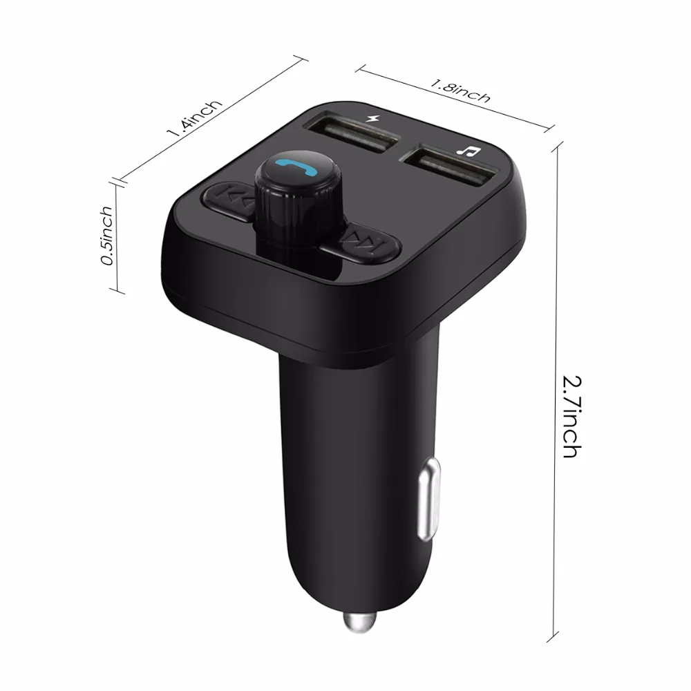 SOONHUA Bluetooth передатчик умное зарядное устройство 3.1A 2 USB Автомобильное Поддержка