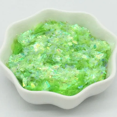 fruit green Красочные пластиковые неровные формы ракушки блесток ремесла несколько вариантов свободные блестки DIY маникюр хлопья гвоздь Искусство Декор конфетти 10 г - Цвет: fruit green