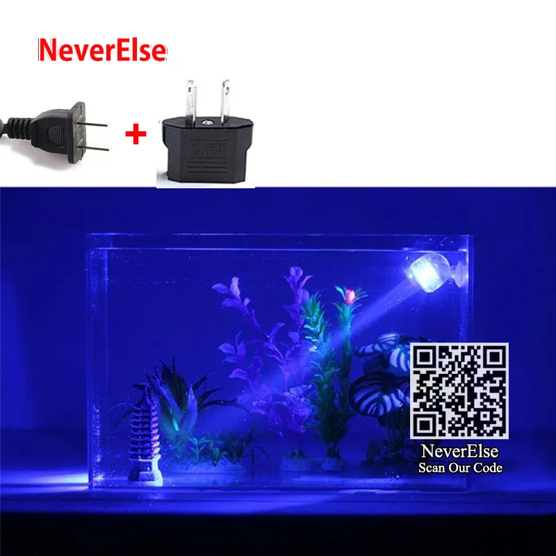 AU Plug Blue color Аквариумный погружной светодиодный светильник, Точечный светильник, лампа с поворотом на 180 градусов, светильник для аквариума, подводное ночное ландшафтное украшение - Цвет: AU Plug Blue color