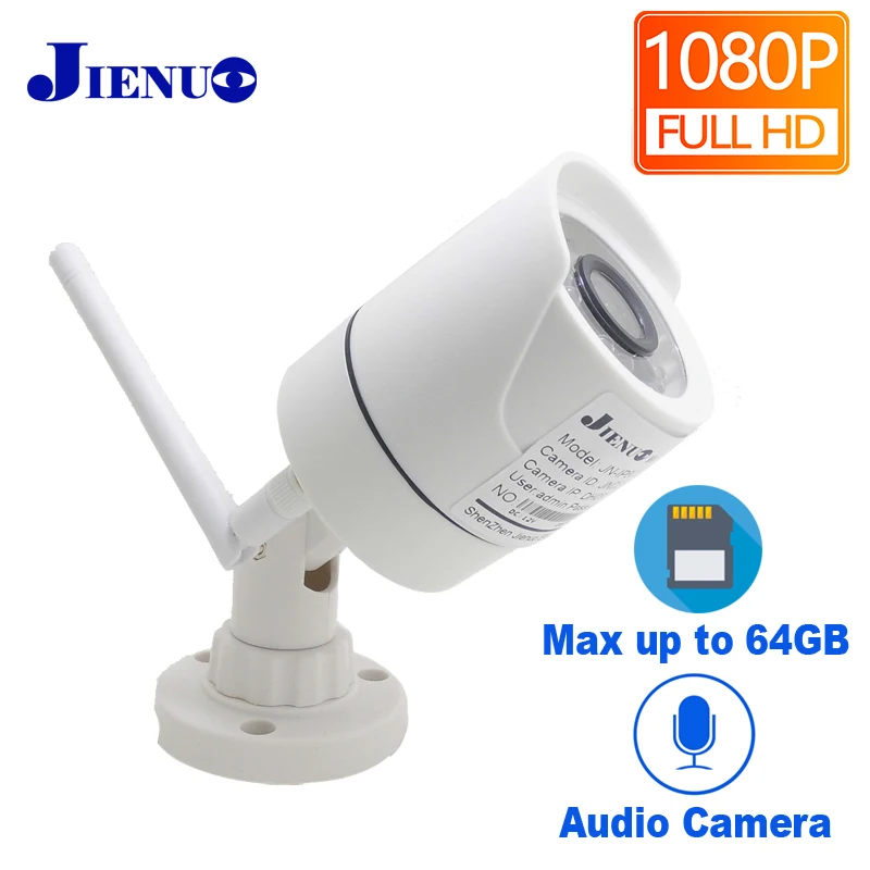Беспроводная Ip камера JIENUO 1080P с поддержкой Wi Fi и слотом для TF карты|Камеры