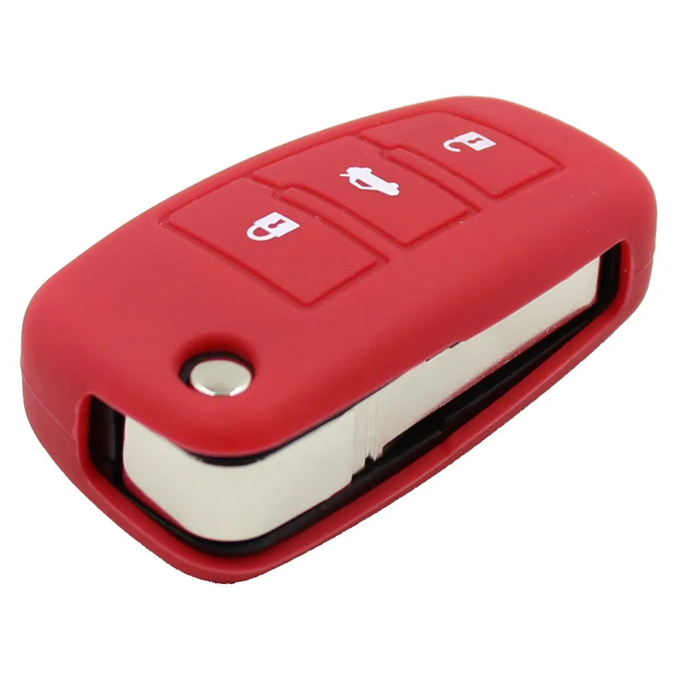 Новый 3 кнопочный силиконовый раскладной чехол для ключей держатель смарт Audi A3 A4