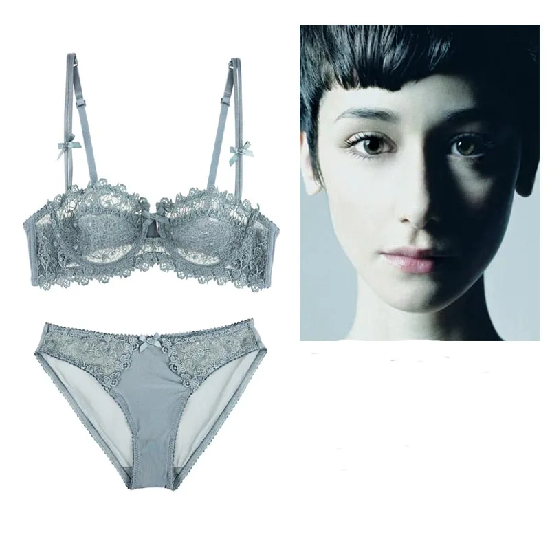 

HOT 2017 Fashion Sexy charming lace bra gather together Shape Wear women bra set Comfortable Underwear women bras lace bra set