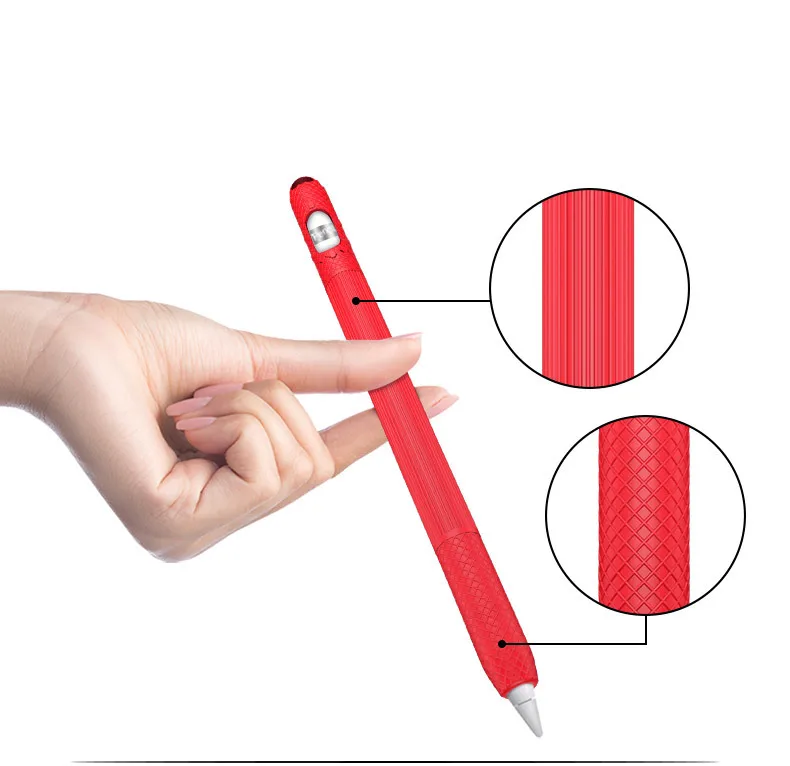 Мягкий Цветной силиконовый чехол Fanshu совместимый с Apple Pencil 1 2 для iPad планшета