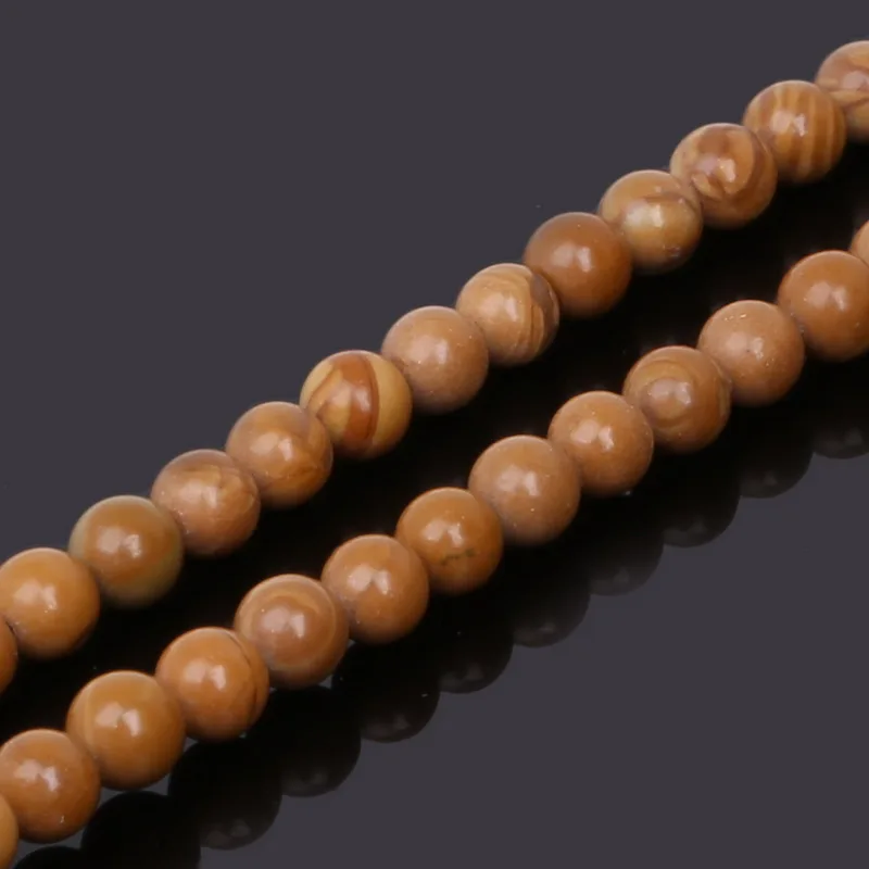 Бусины из натурального дерева диаметром 6 мм 10 15 дюймов|stone beads|for diybeads beads |